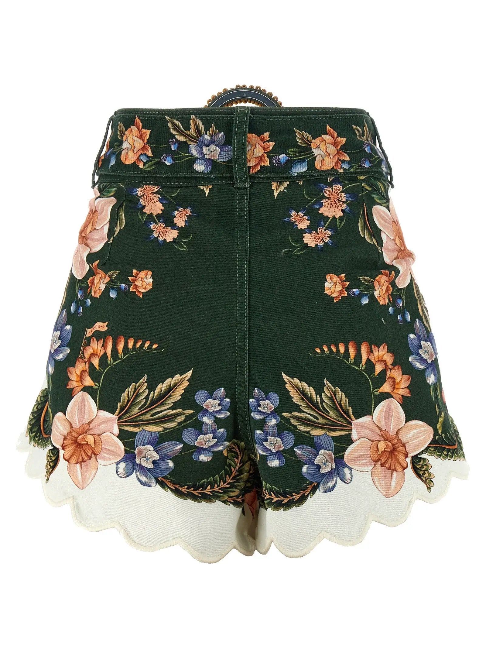 FARM RIO Bicolor Linen Bermuda Shorts
