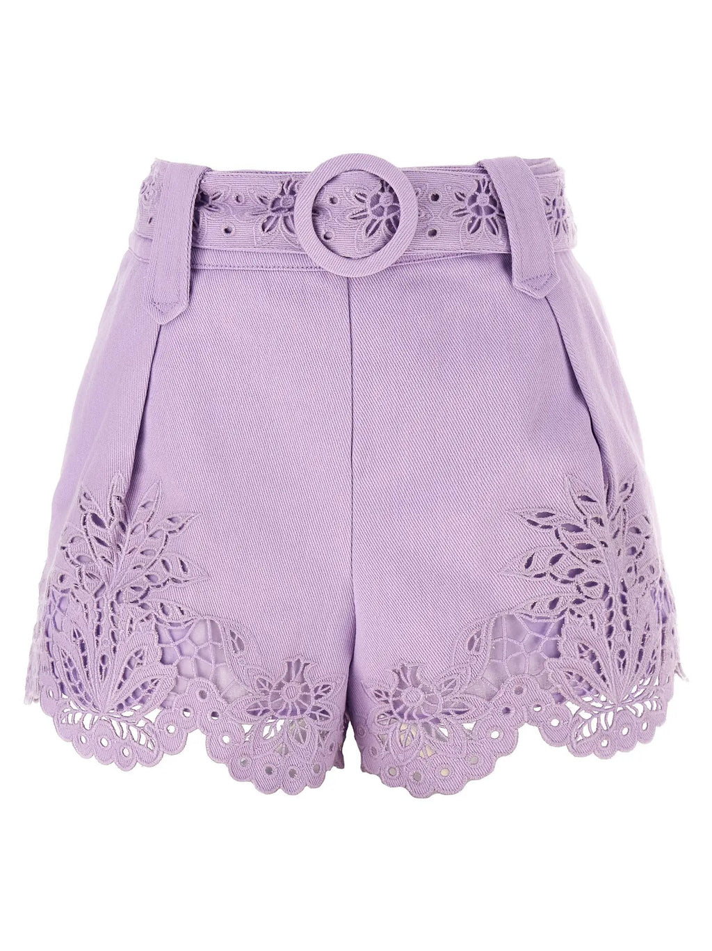 FARM RIO Purple Linen Bermuda Shorts