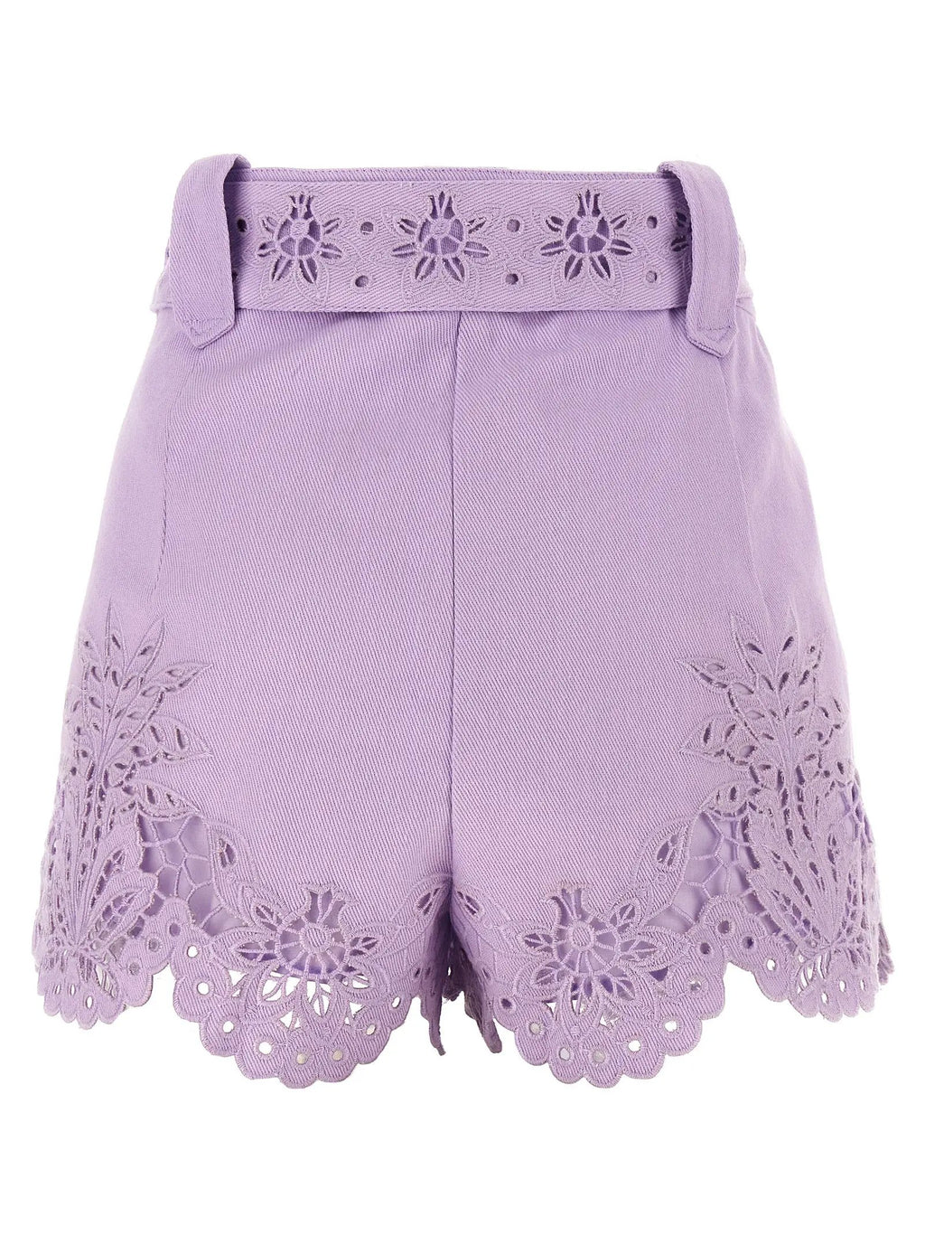 FARM RIO Purple Linen Bermuda Shorts
