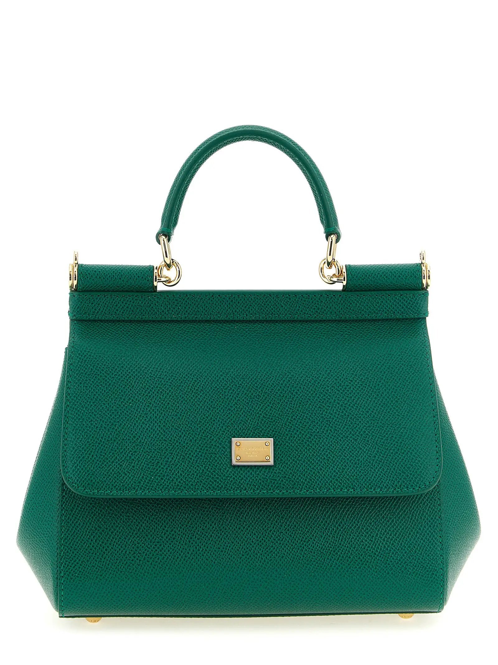 Sac à main bicolore en cuir de veau Dolce & Gabbana