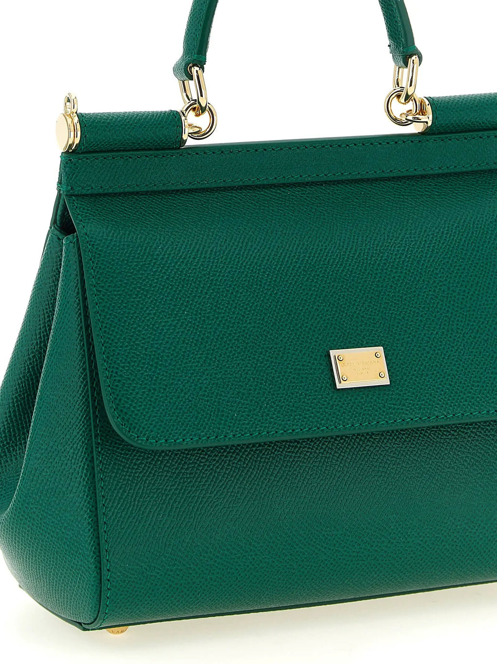 Sac à main bicolore en cuir de veau Dolce & Gabbana