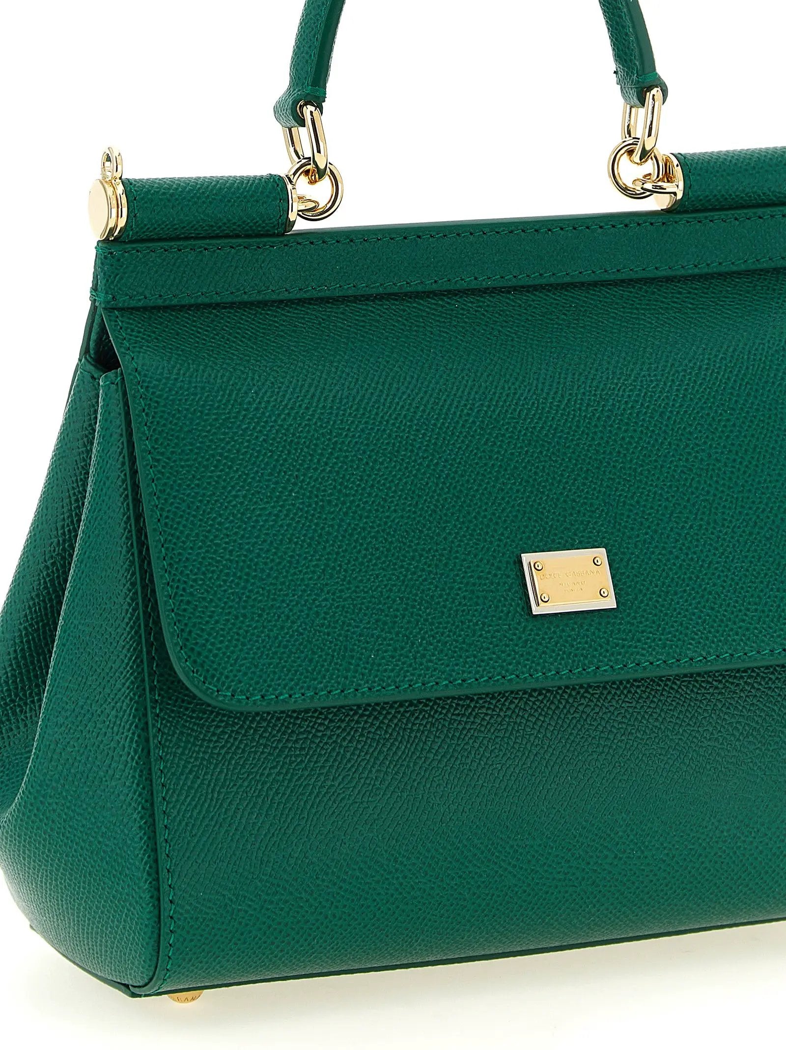 Sac à main bicolore en cuir de veau Dolce & Gabbana