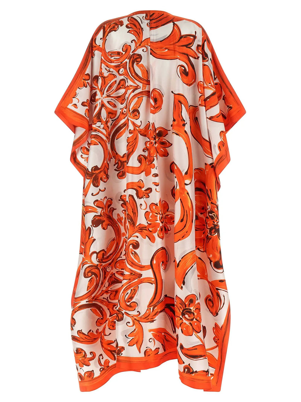 Robe longue en soie orange Dolce & Gabbana