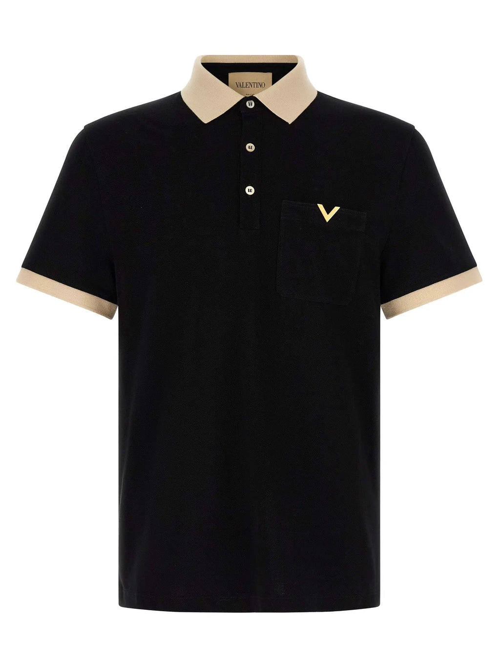 Valentino Garavani Bicolor Cotton Polo Shirt
