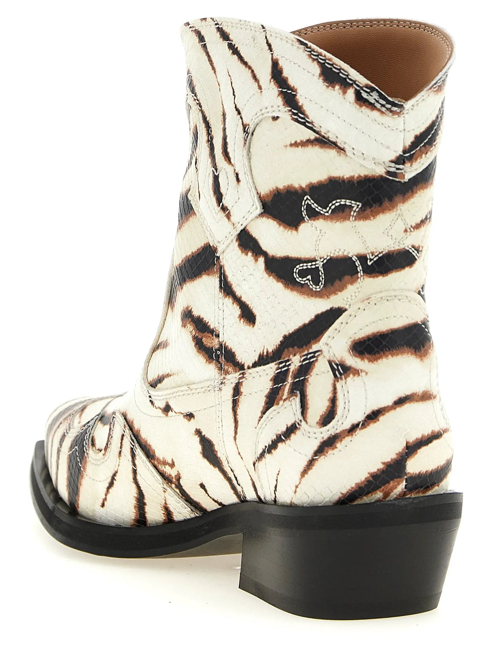 Ganni Beige Polyester Chelsea Boots
