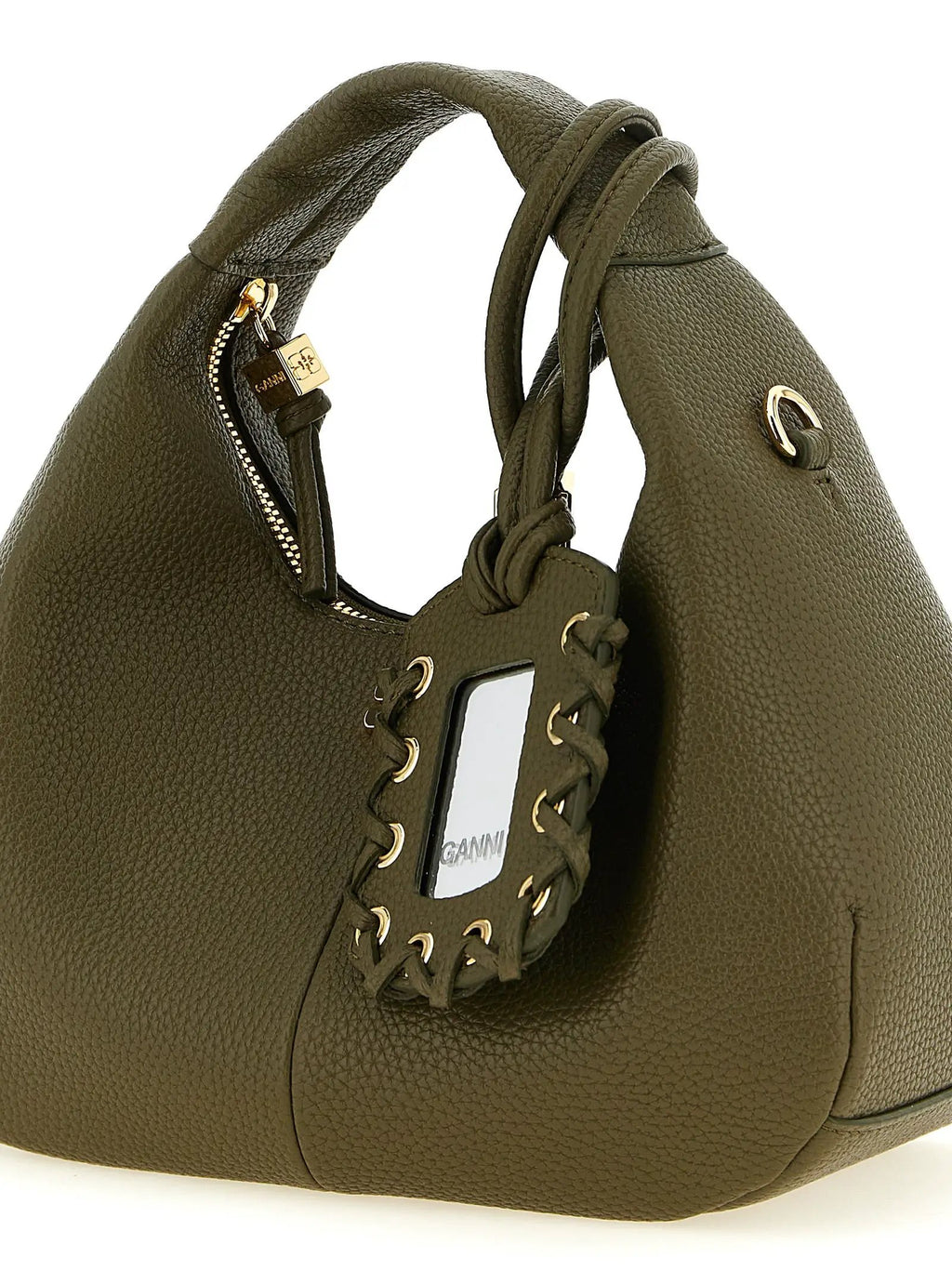 Ganni Bicolor Polyester Handbag