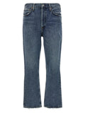Agolde Blue Cotton Cropped Jeans