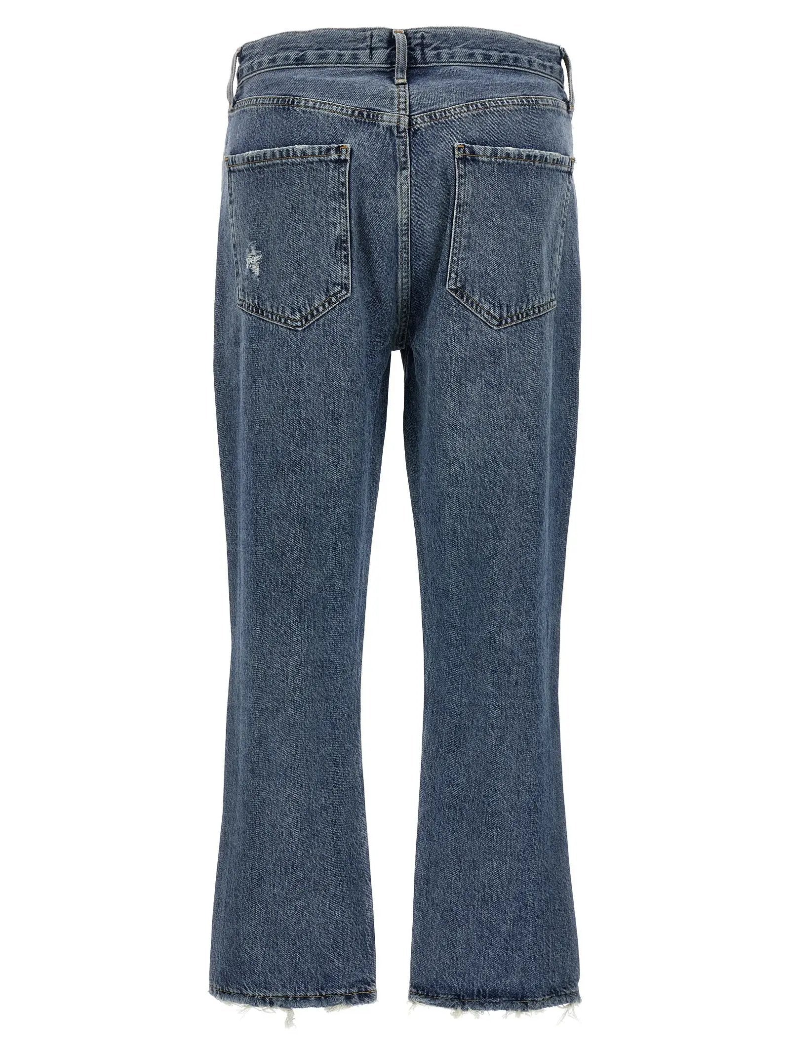 Agolde Blue Cotton Cropped Jeans