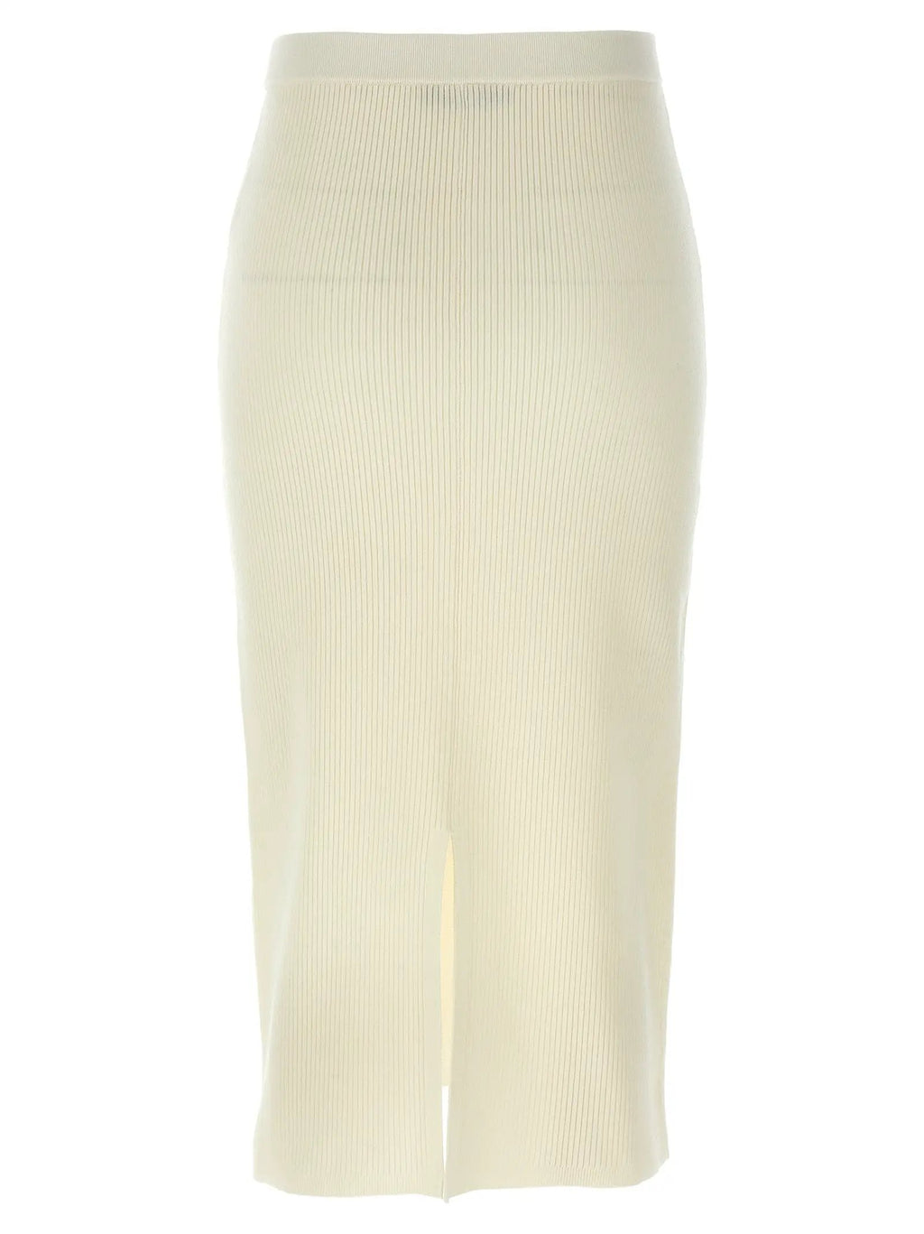 Alessandra Rich White Wool Midi Skirt