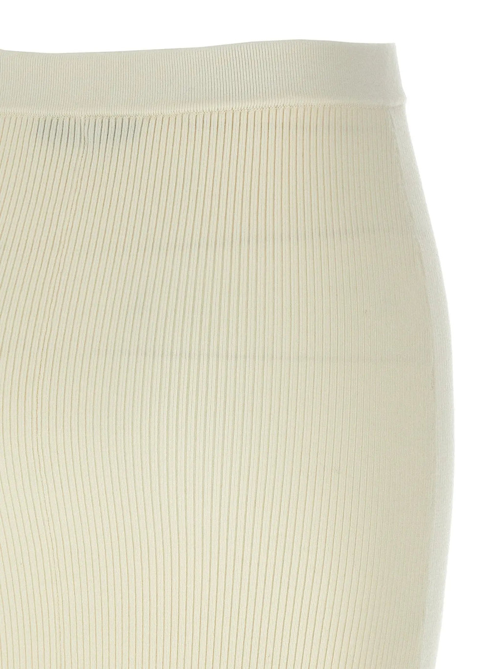 Alessandra Rich White Wool Midi Skirt
