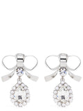 Alessandra Rich Silver Glass Earrings