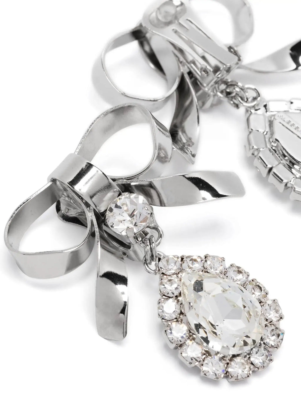 Alessandra Rich Silver Glass Earrings