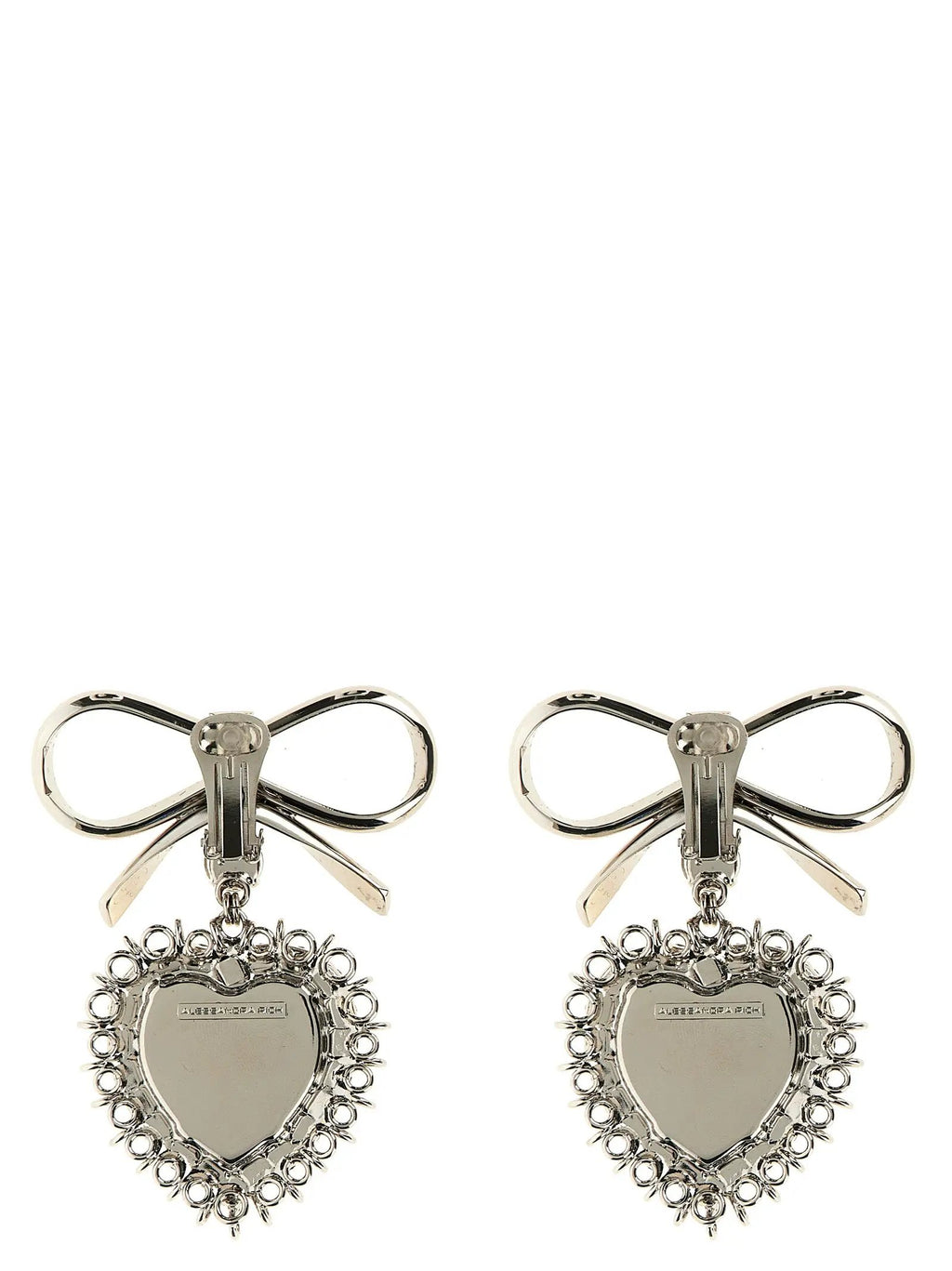 Alessandra Rich Silver Glass Earrings