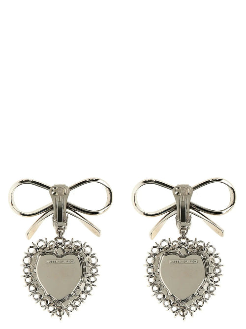 Alessandra Rich Boucles d'Oreilles en Verre Argenté
