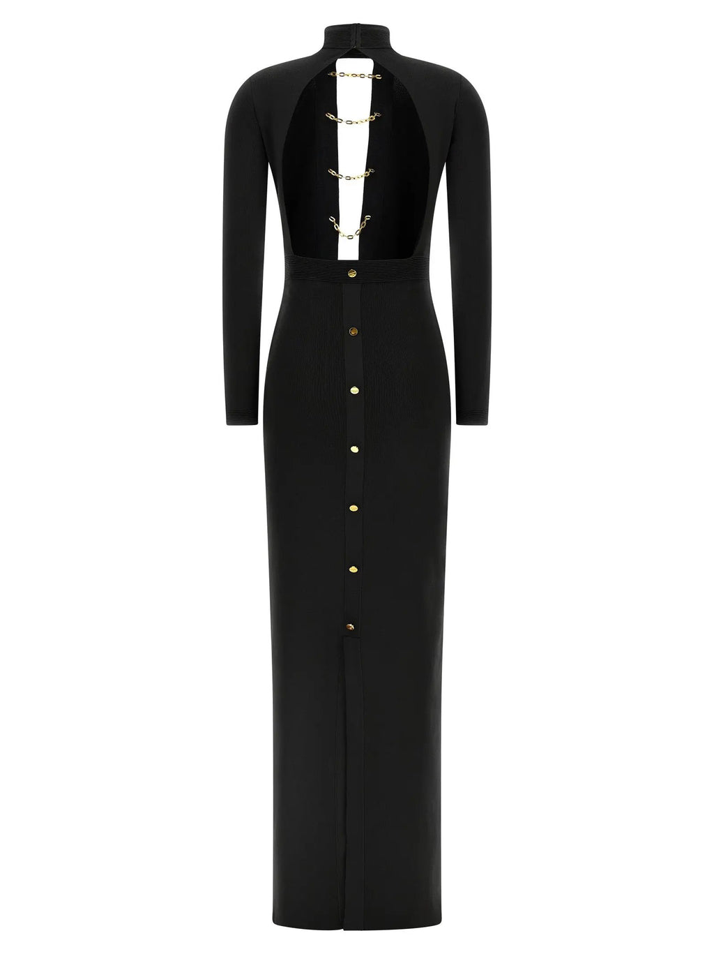 Elisabetta Franchi Black Viscose Long Dress