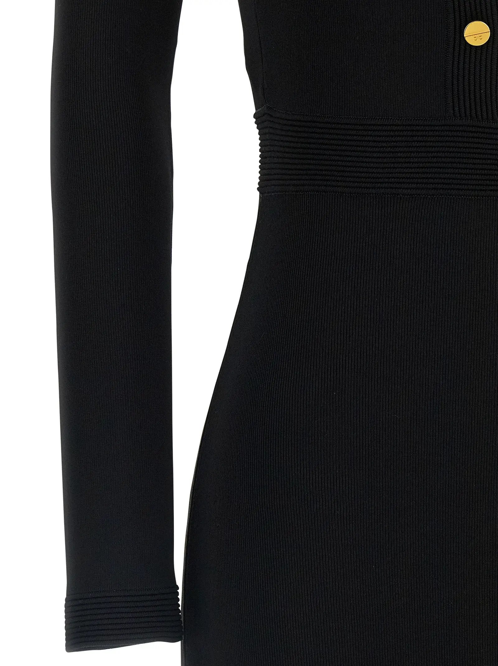 Elisabetta Franchi Black Viscose Long Dress