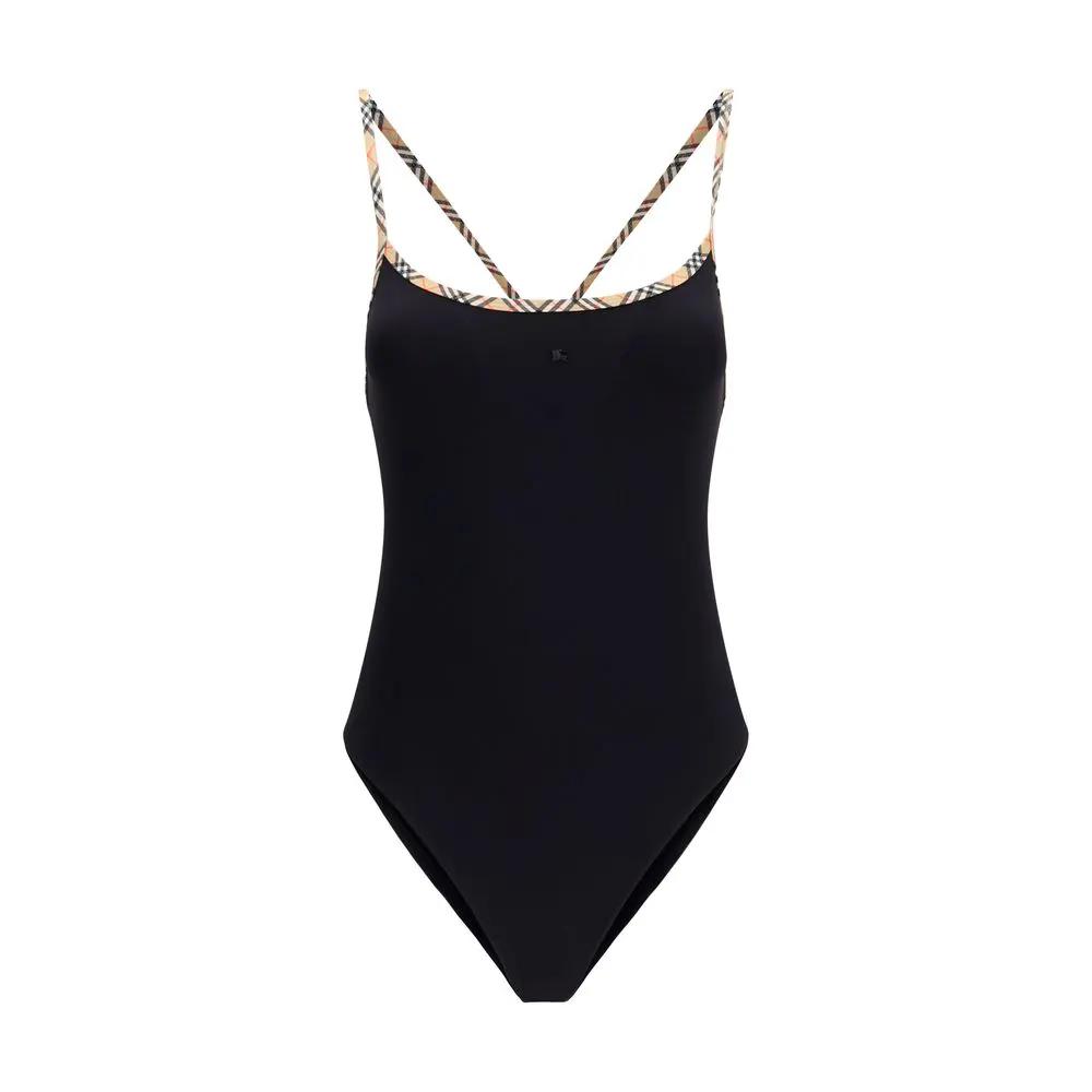Burberry Black Elastane One-Piece Swimsuit