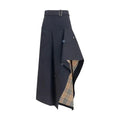 Burberry Black Cotton Long Skirt