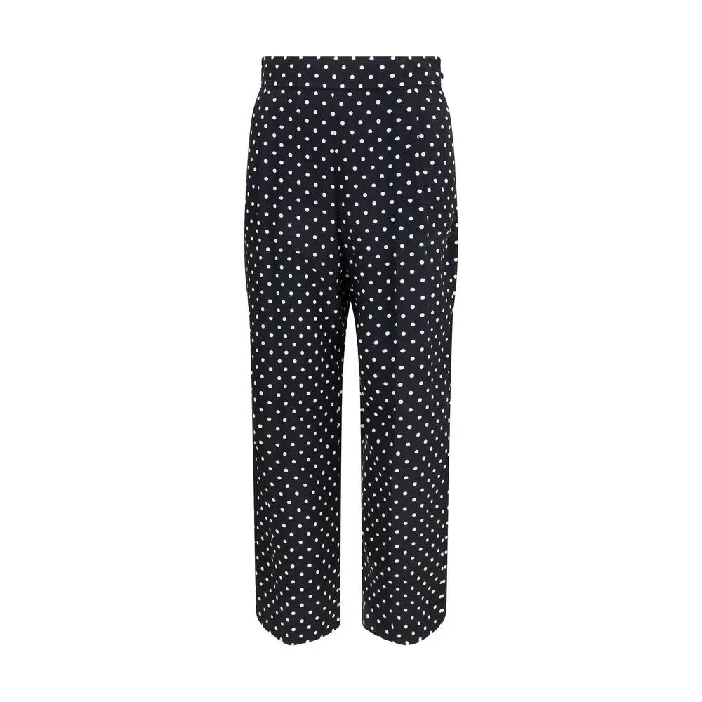 Pantalon court en soie noire Valentino