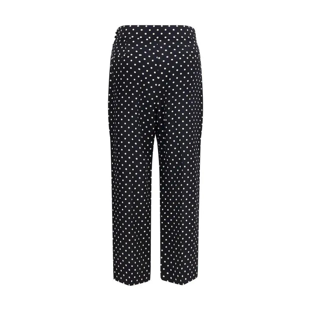 Pantalon court en soie noire Valentino
