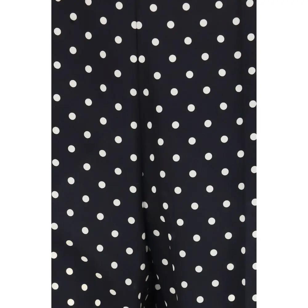 Pantalon court en soie noire Valentino