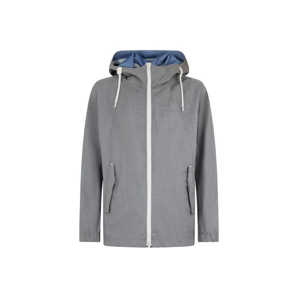 Herno Gray Virgin Wool Shell Jacket