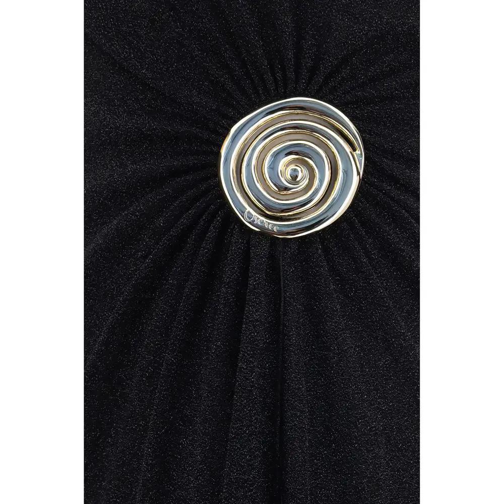Oséree Black Polyamide Cocktail Dress