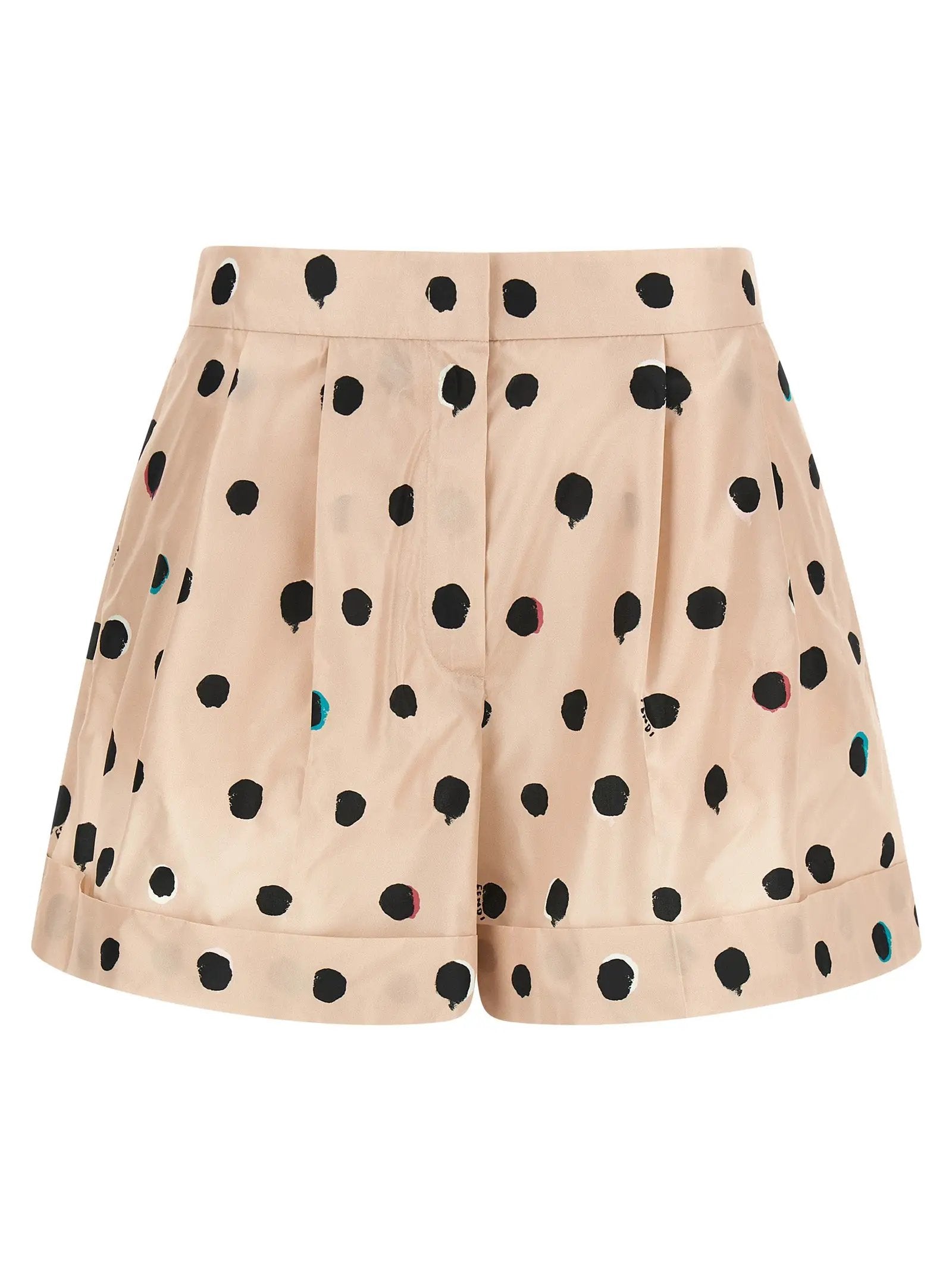 Fendi Multicolor Silk Bermuda Shorts