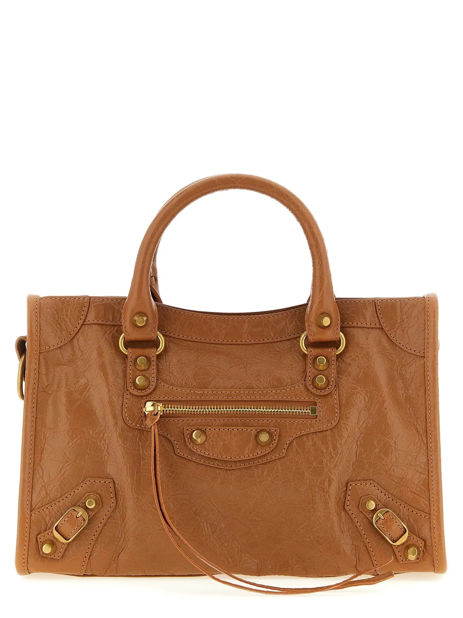 Balenciaga Brown Lamb Leather Handbag
