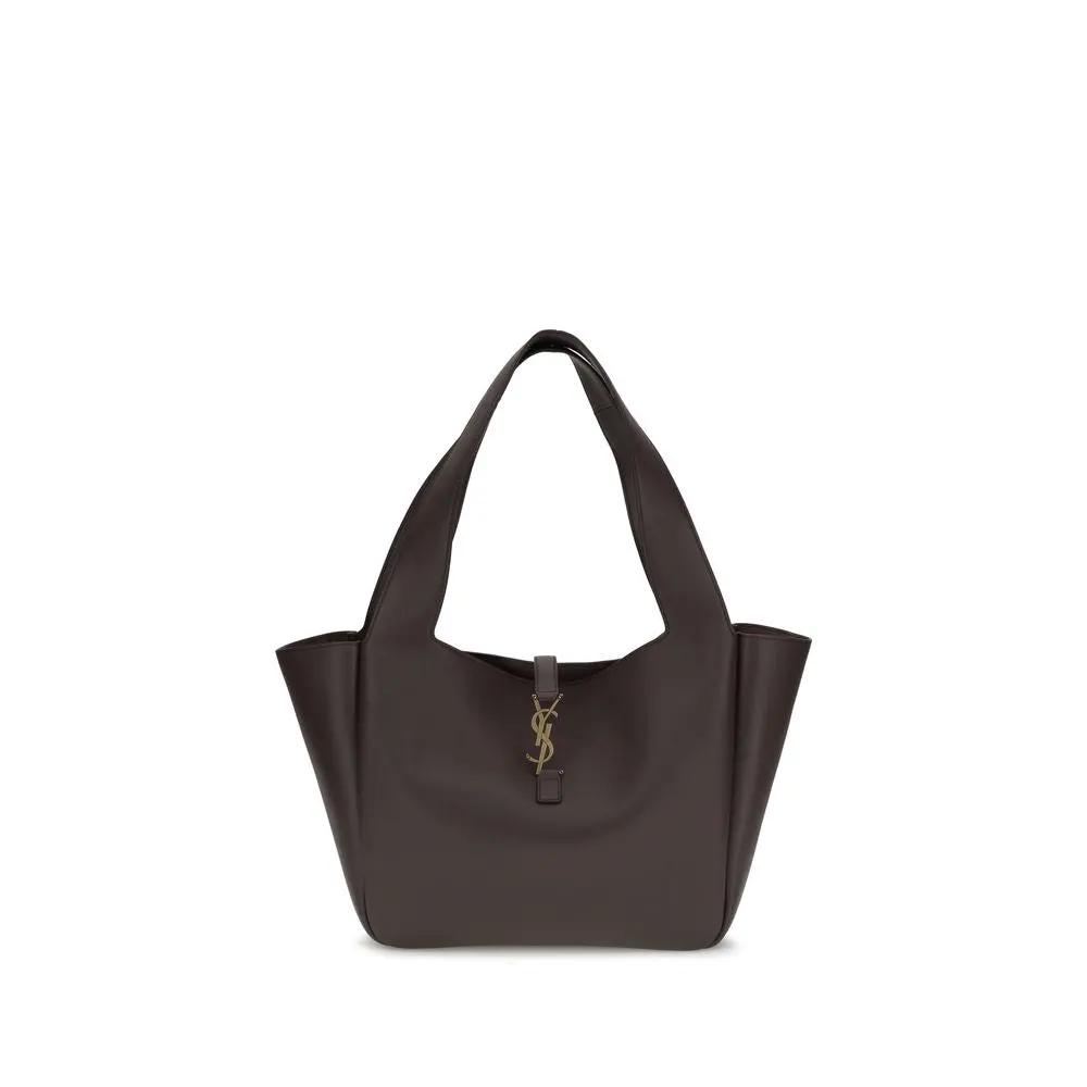 Sac bandoulière Saint Laurent Bos Taurus en cuir de veau marron