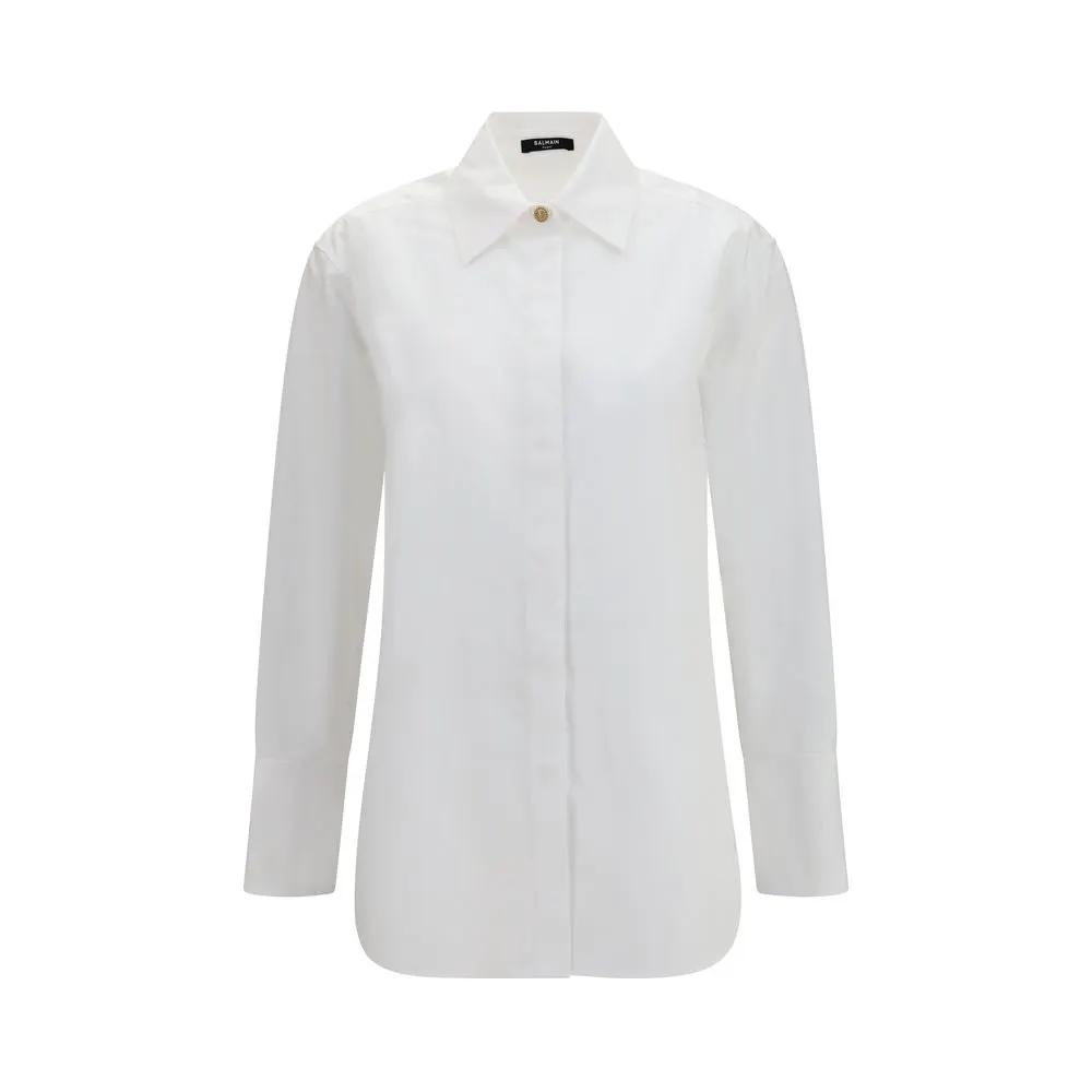 Chemise Balmain en coton blanc