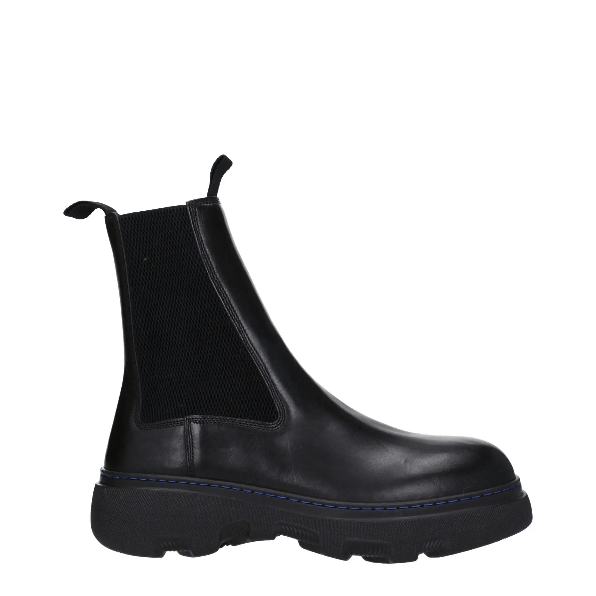Burberry Black Leather Ankle Boots