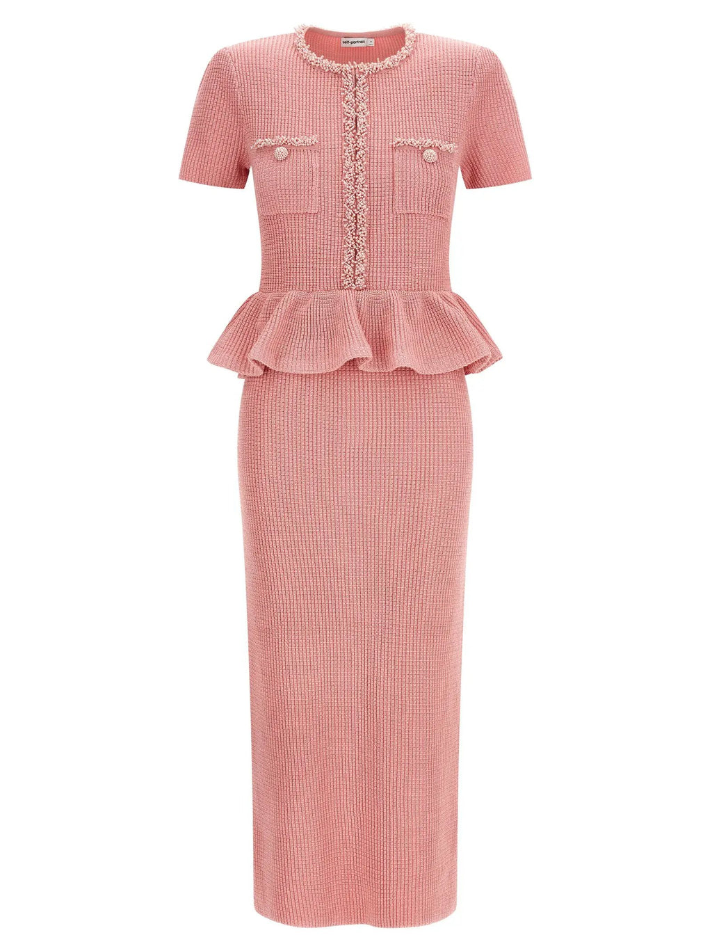 Self-Portrait Multicolor Polyester Midi Dress