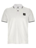 Stone Island White Cotton Polo Shirt
