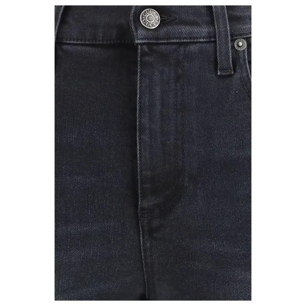 Gucci Black Cotton Skinny Jeans