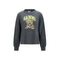 Ganni Gray Cotton Sweatshirt