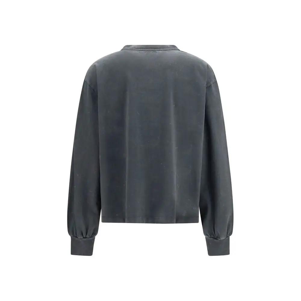 Ganni Gray Cotton Sweatshirt