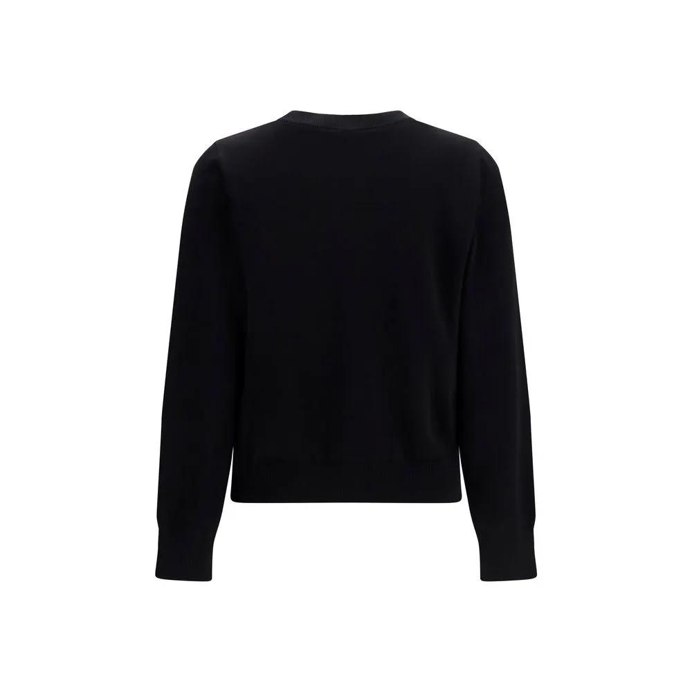 Ganni Black Cotton Sweatshirt
