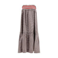 Ganni Brown Cotton Midi Skirt