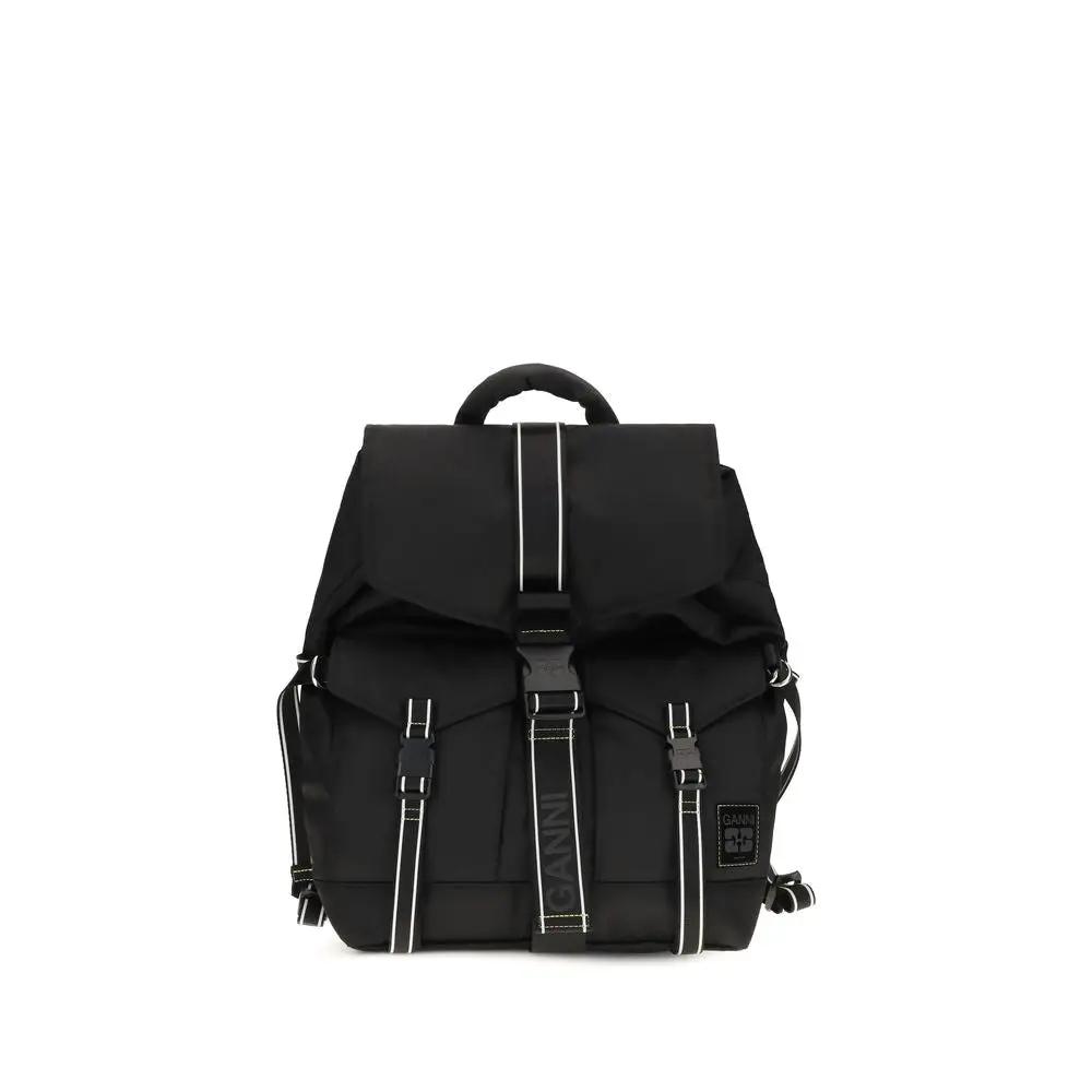 Ganni Black Recycled Polyamide Backpack