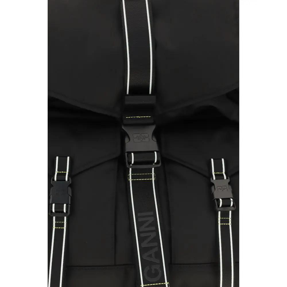 Ganni Black Recycled Polyamide Backpack
