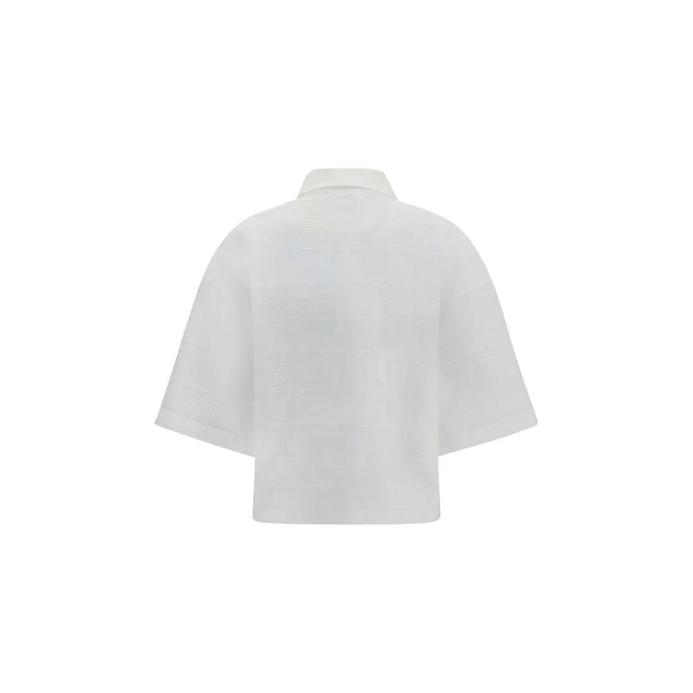 Brunello Cucinelli Chemisier en coton blanc