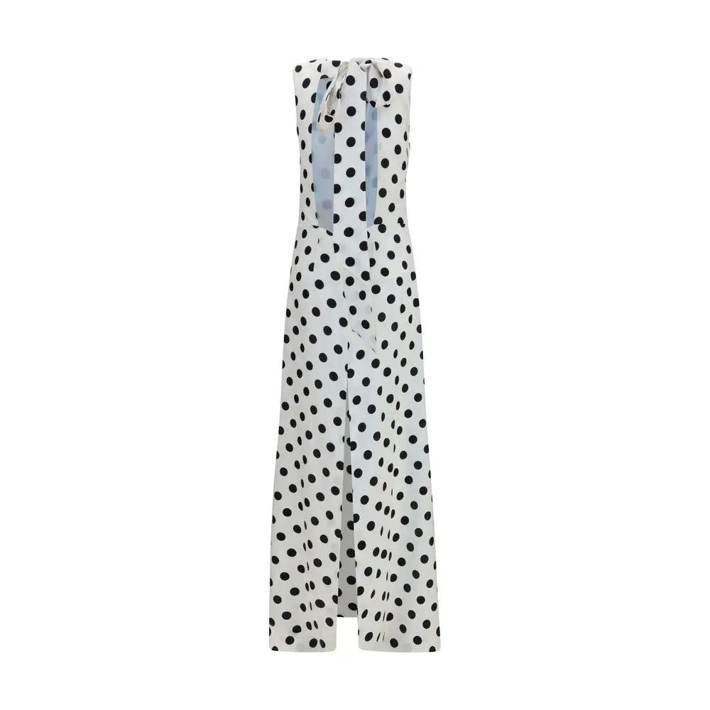 SA SU PHI White Silk Long Dress