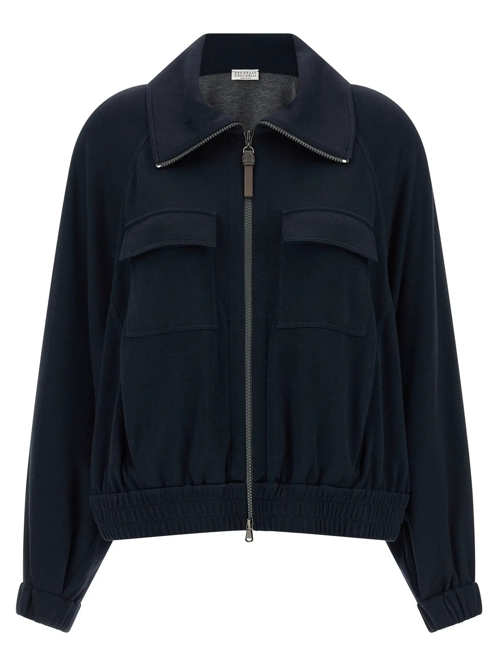 Brunello Cucinelli Bomber en coton bleu