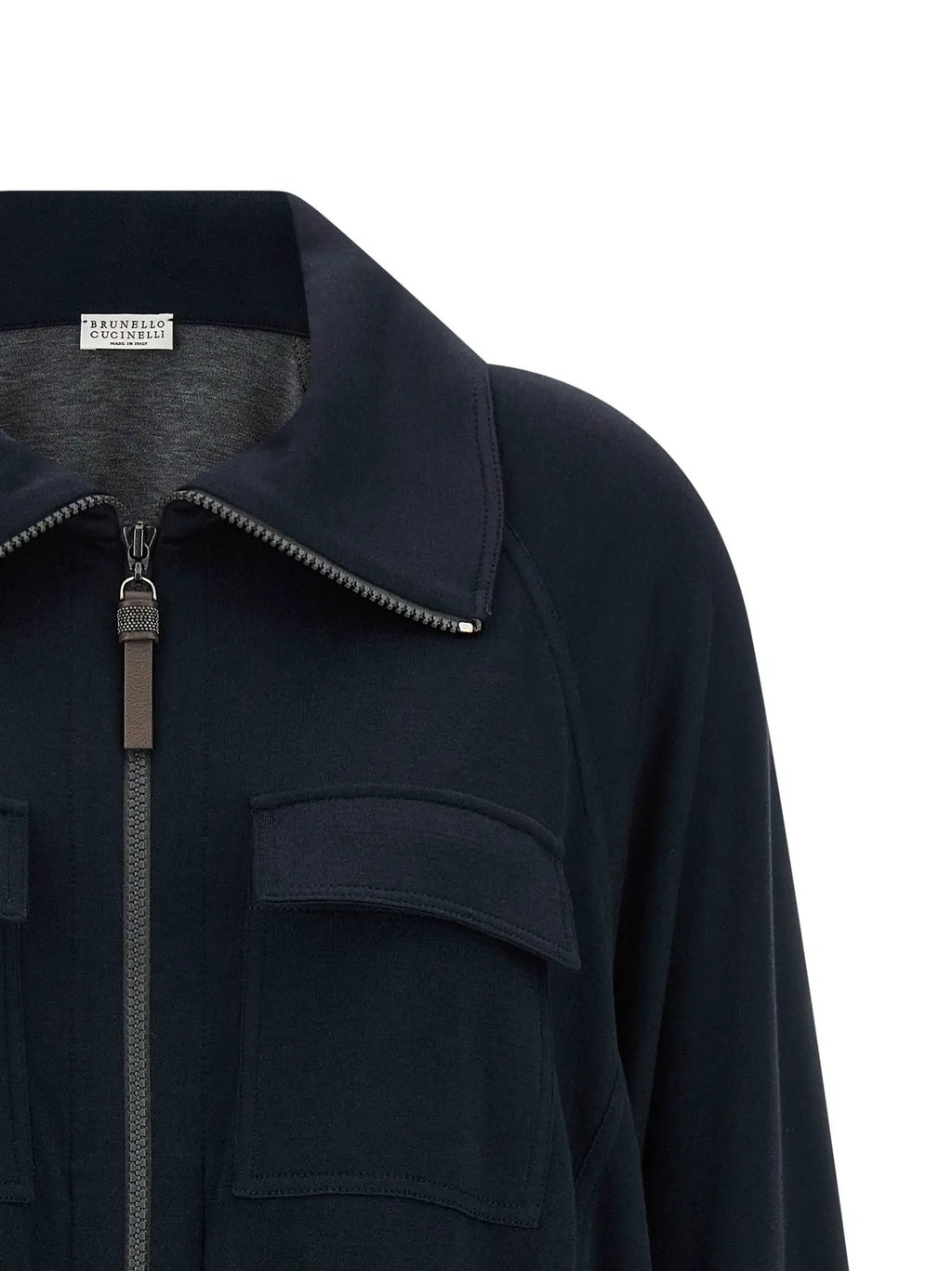 Brunello Cucinelli Bomber en coton bleu