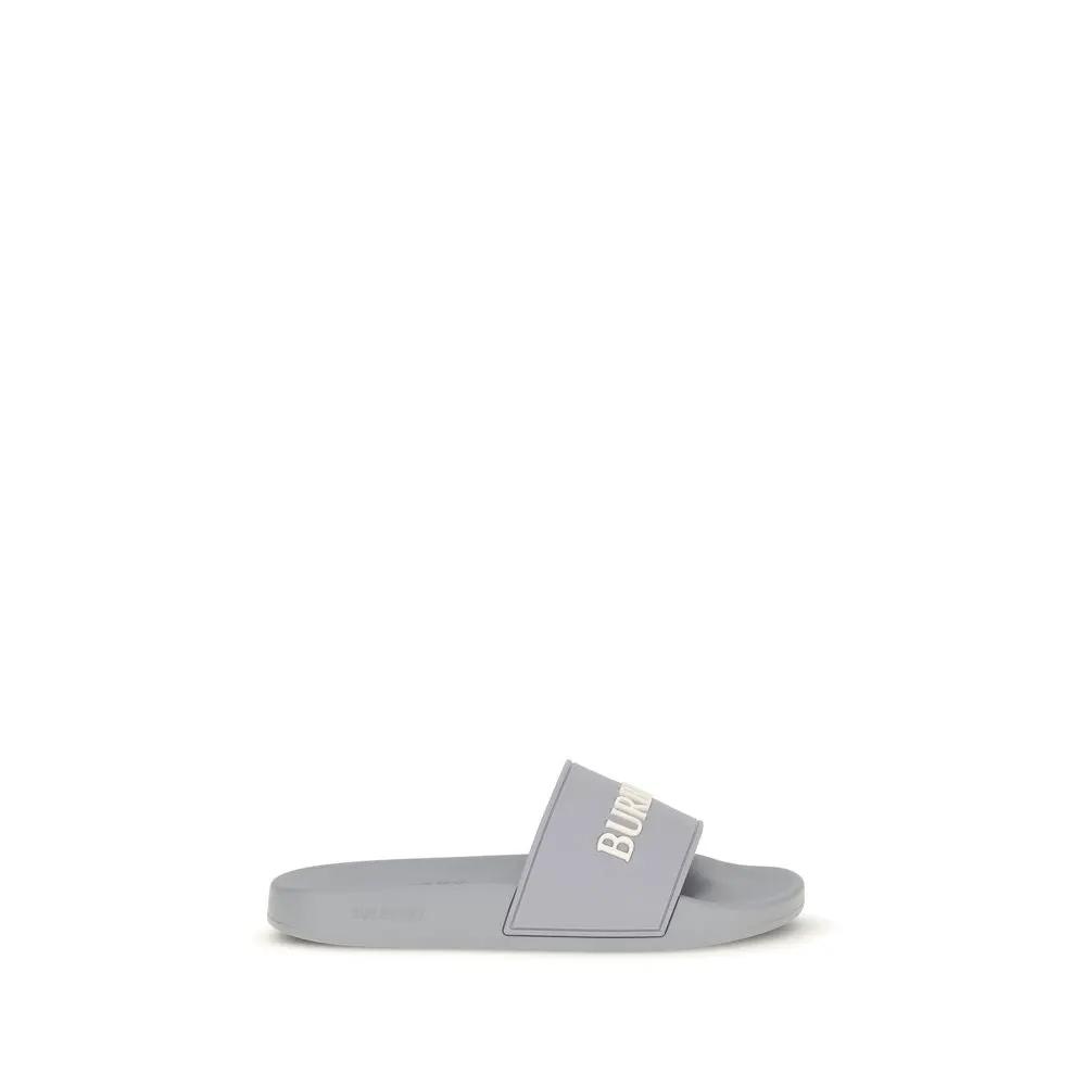 Burberry Gray Rubber Slides