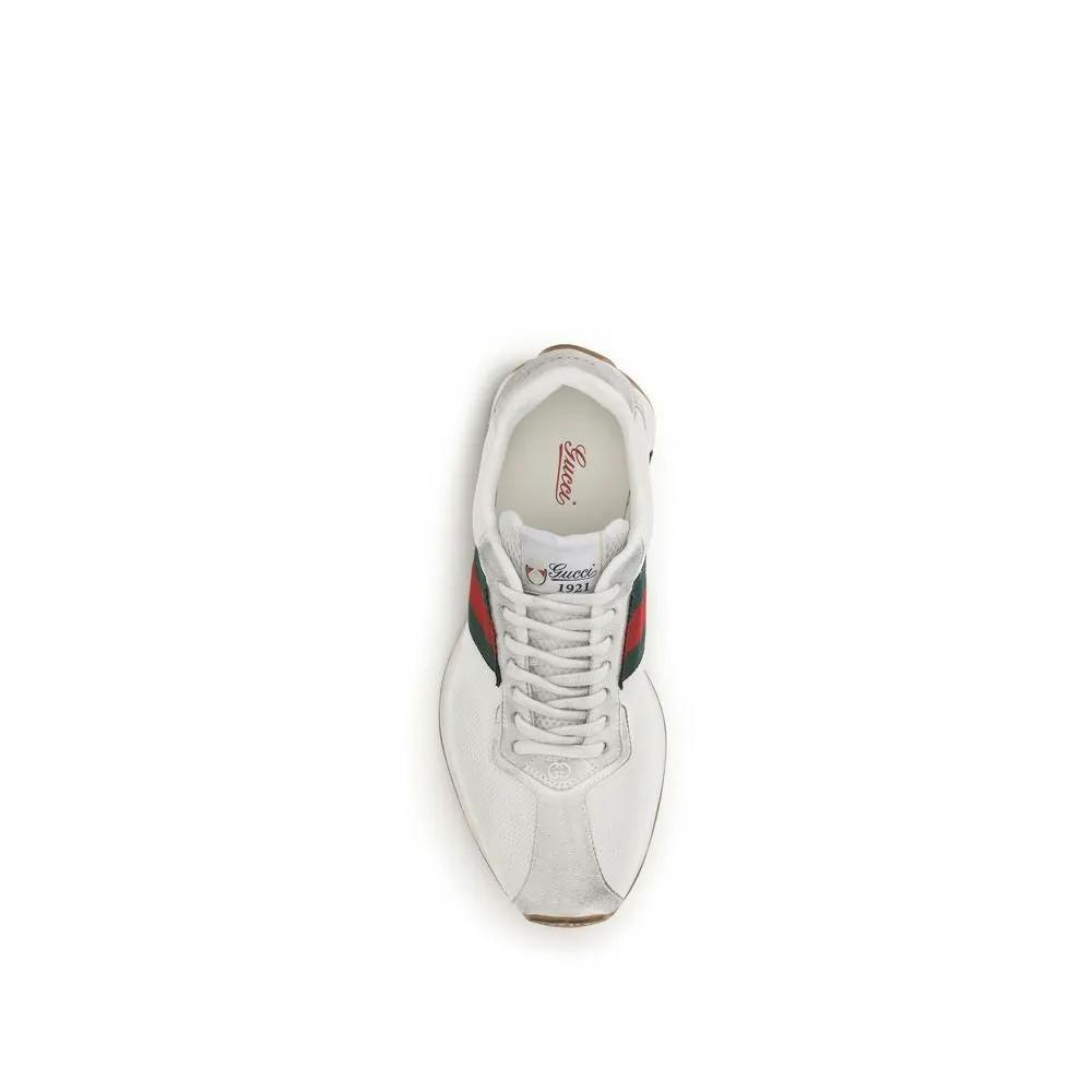 Gucci White Polyester Athletic Sneakers