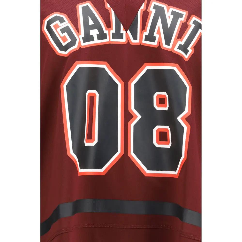 Ganni Bordeaux Polyester Sweatshirt