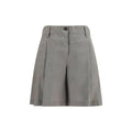 Brunello Cucinelli Bicolor Linen Bermuda Shorts