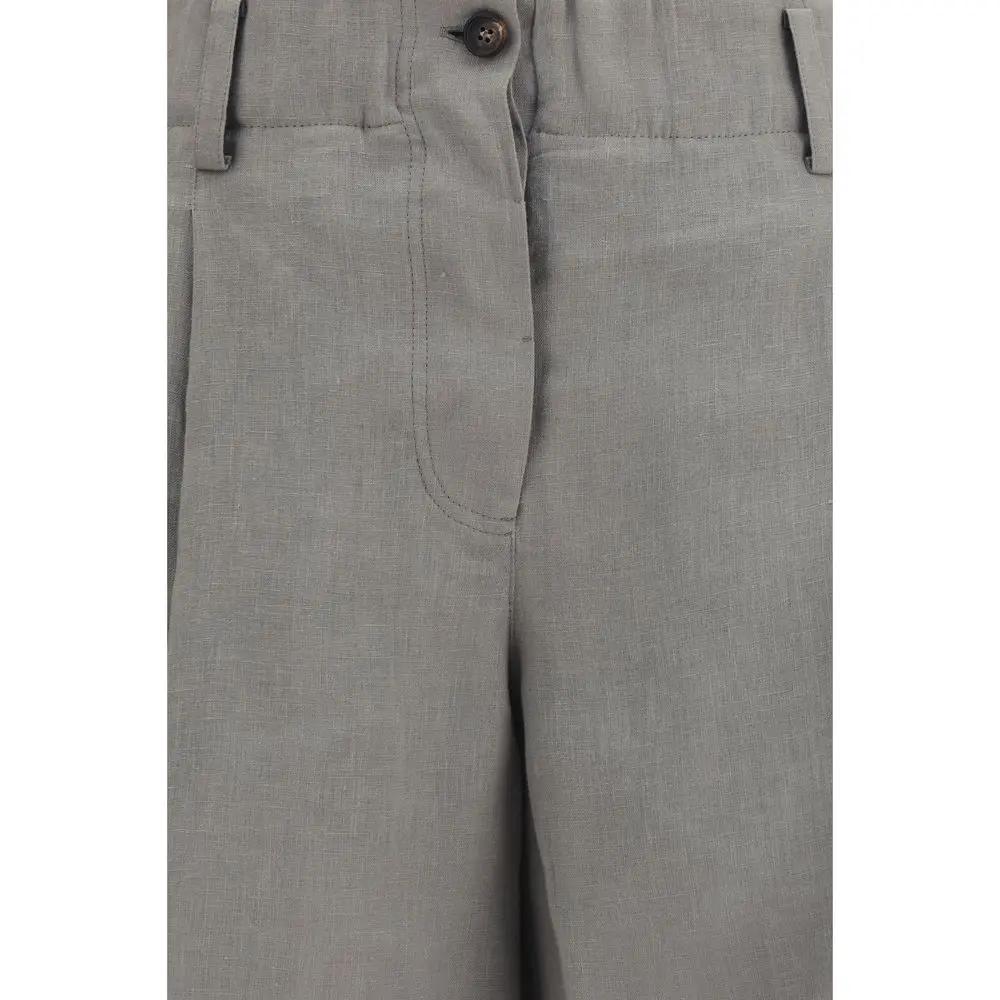 Brunello Cucinelli Bicolor Linen Bermuda Shorts